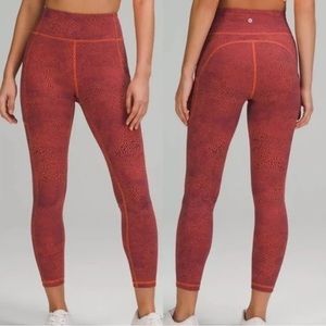 Lululemon Wunder Invigorate High-Rise Tight 25" Crackle Glaze Vintage Orange